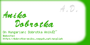 aniko dobrotka business card